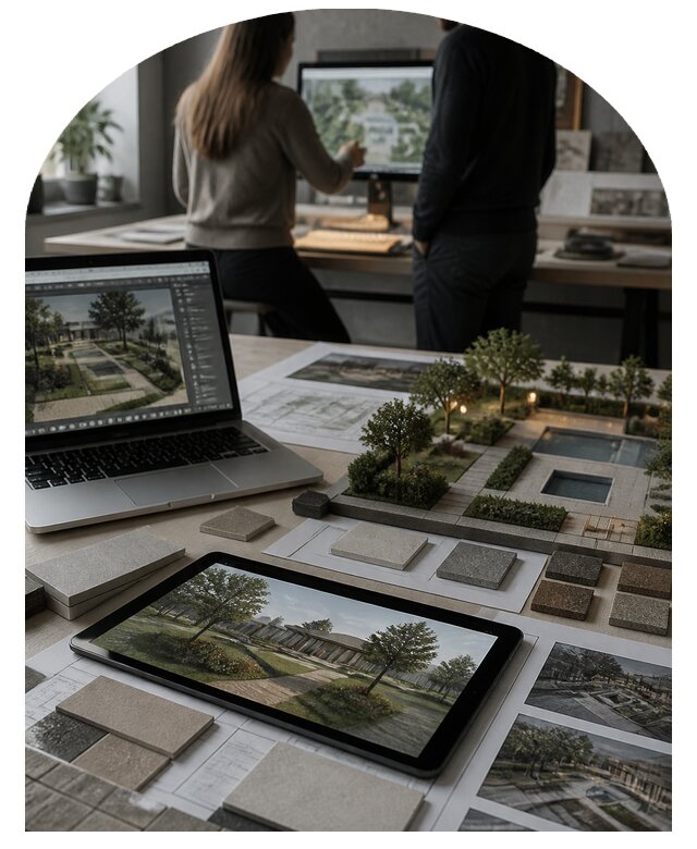 3D визуализация участка для благоустройства в Троицке