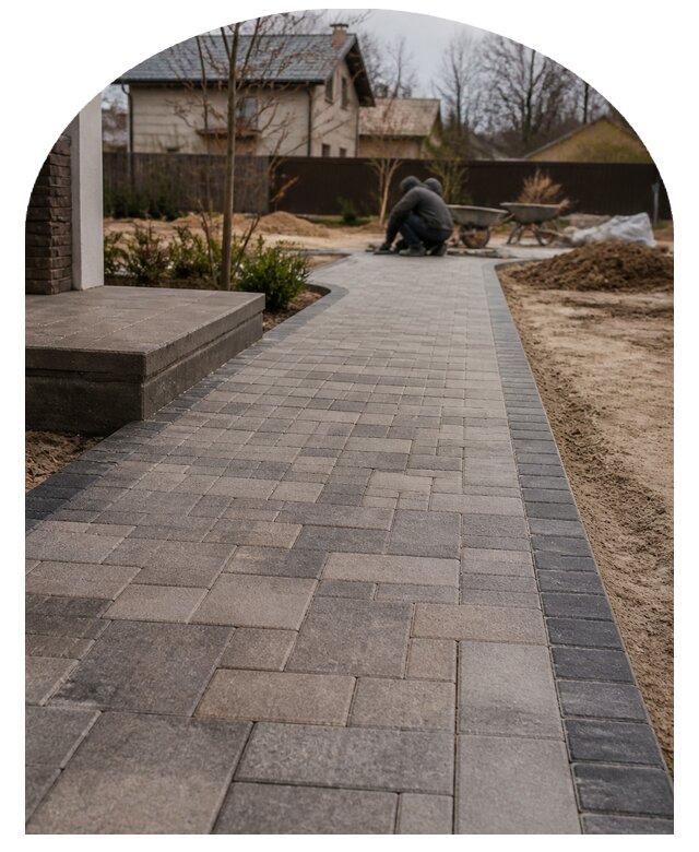 Дорожки из тротуарной плитки в Троицке от 2578 р. | Метпроект-Трц